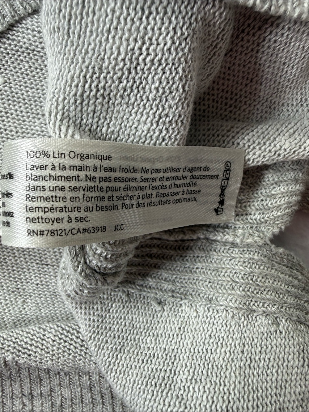 Eileen Fisher Women’s M Gray 100% Organic Linen Relaxed Pullover Sweater - Picture 8 of 10